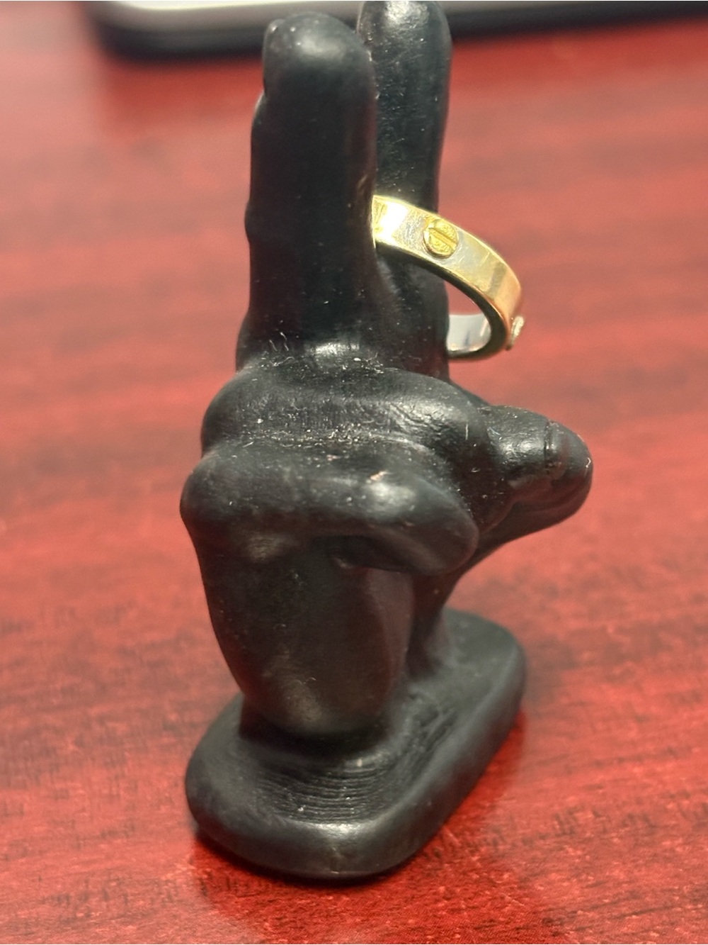 18kt Gold Band Ring with Screw Motif - Women Jewelry